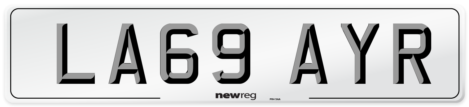 LA69 AYR Number Plate from New Reg